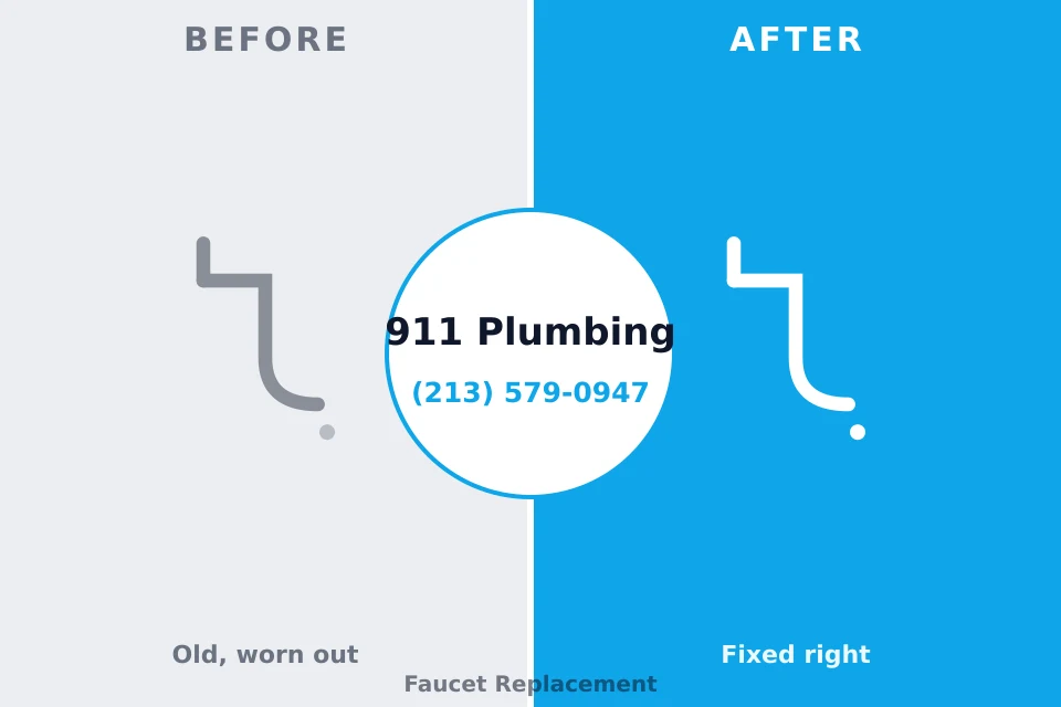 Before and after: plumbing repair Ledgewood, NJ